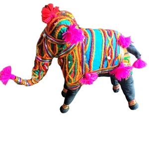 Boho elephant figurine